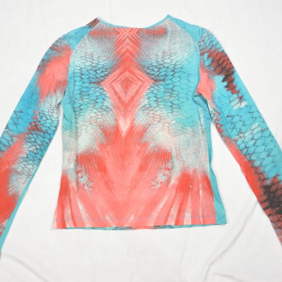 JUST CAVALLI DRAGON SCALE MESH LONGSLEEVE - Picture 3 of 5
